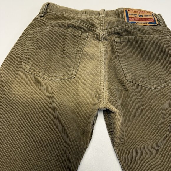 Diesel Industry Corduroy Pants Mens 29 (28x30) Brown Button Fly - Picture 10 of 16